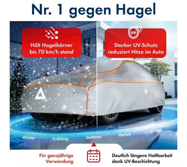 WALSER Hagelschutz Sun Protect als Fahrzeugabdeckung gegen Hagel und Sonne