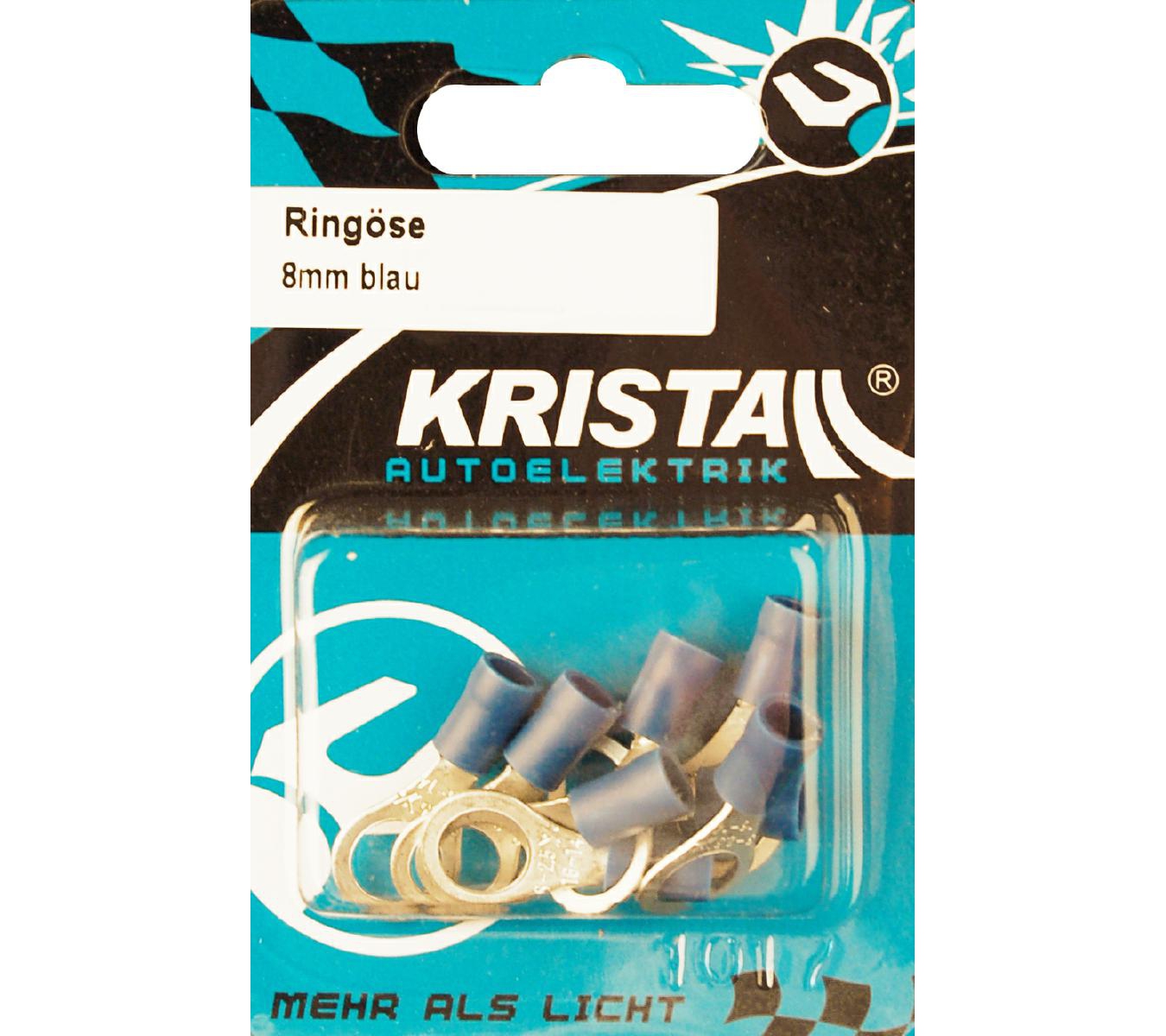 KRISTALL Ringöse blau 8 mm