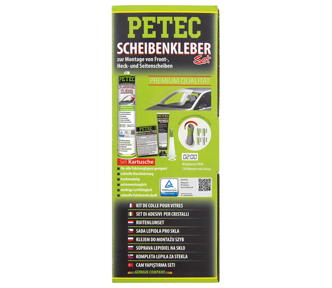 PETEC Scheibenkleber-Set schwarz 310 ml