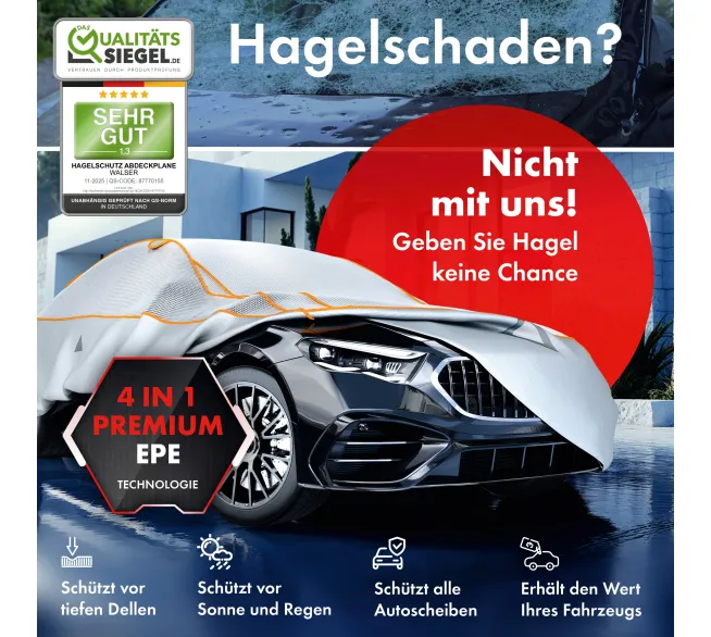 WALSER Hagelschutz Sun Protect als Fahrzeugabdeckung gegen Hagel und Sonne