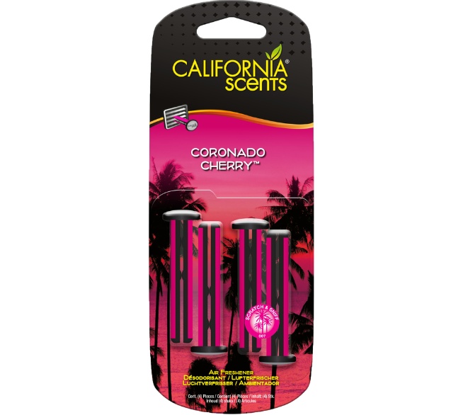 CALIFORNIA SCENTS Coronado Cherry Lufterfrischer Vent Sticks, 4 Stück